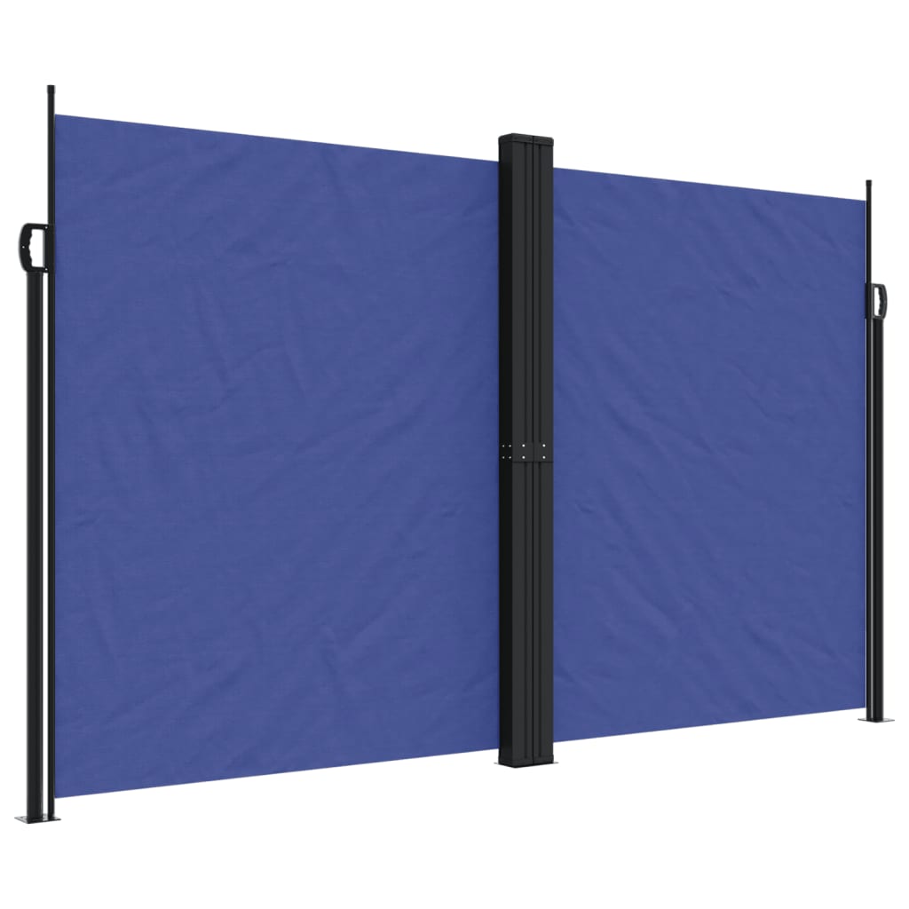 vidaXL Toldo lateral retráctil 200x1000 cm Color Negro, Crema, Azul