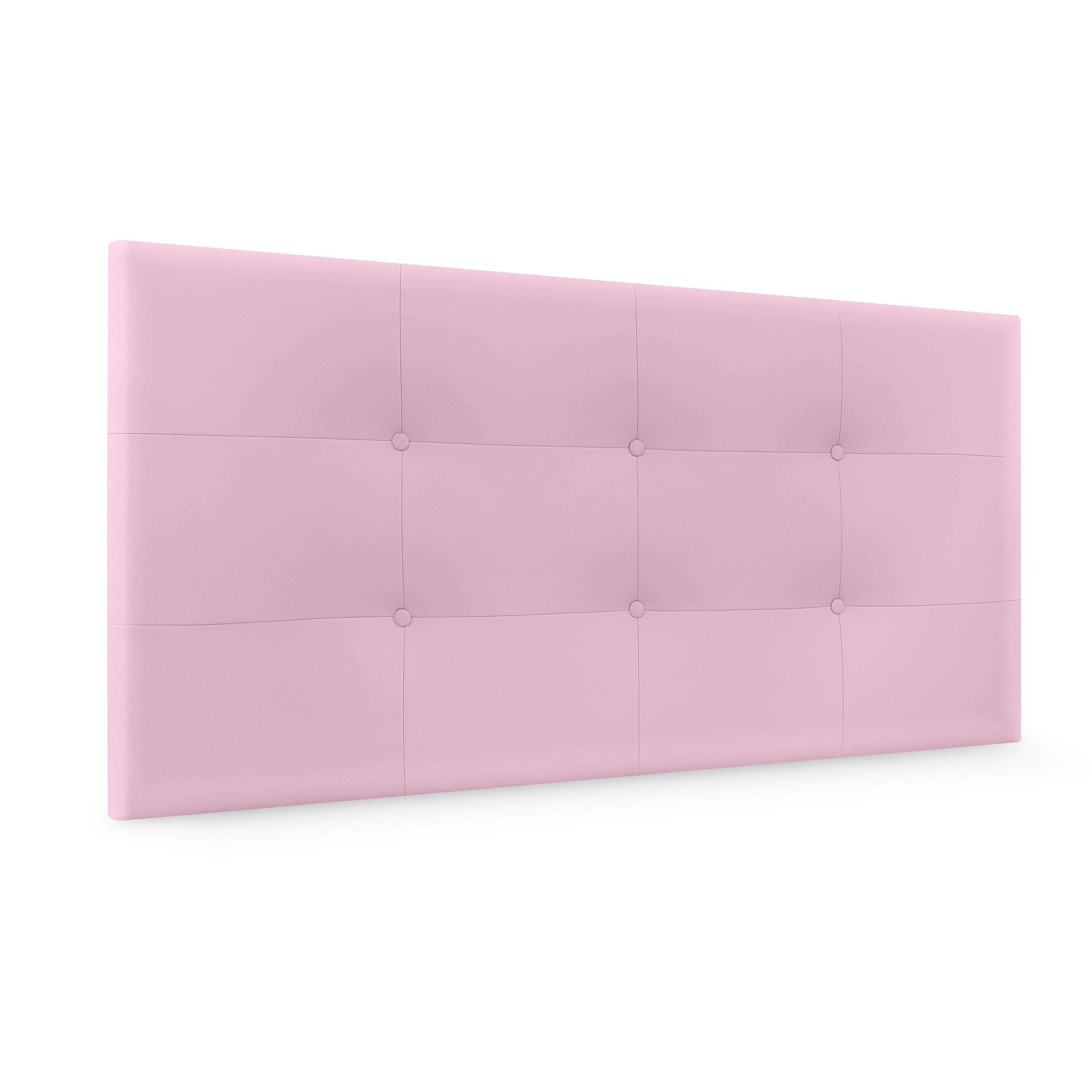 DHOME Cabecero Capitone Tapizado Polipiel o Tela Acualine con 8cm de Grosor Cabezales de Cama Acolchado Capitoné Cabeceros de Cama (Rosa Polipiel)