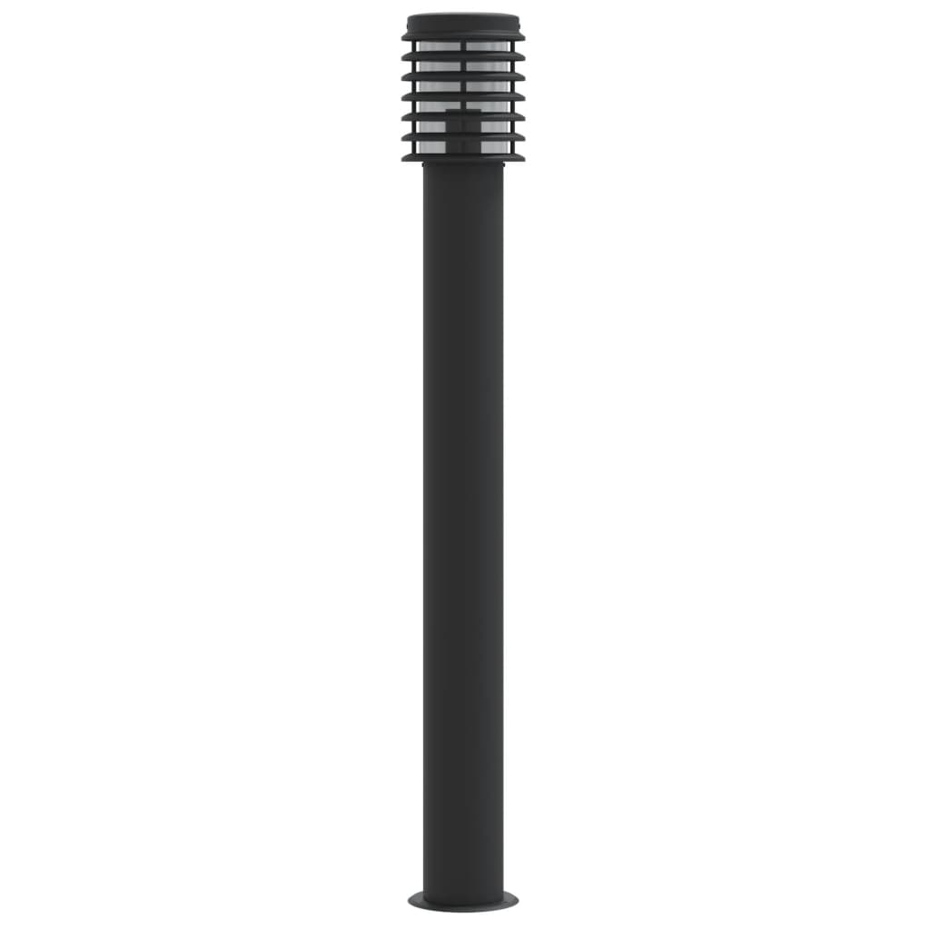 vidaXL Lámpara de suelo de exterior acero inoxidable 110 cm Color Negro,  Plateado, y mas