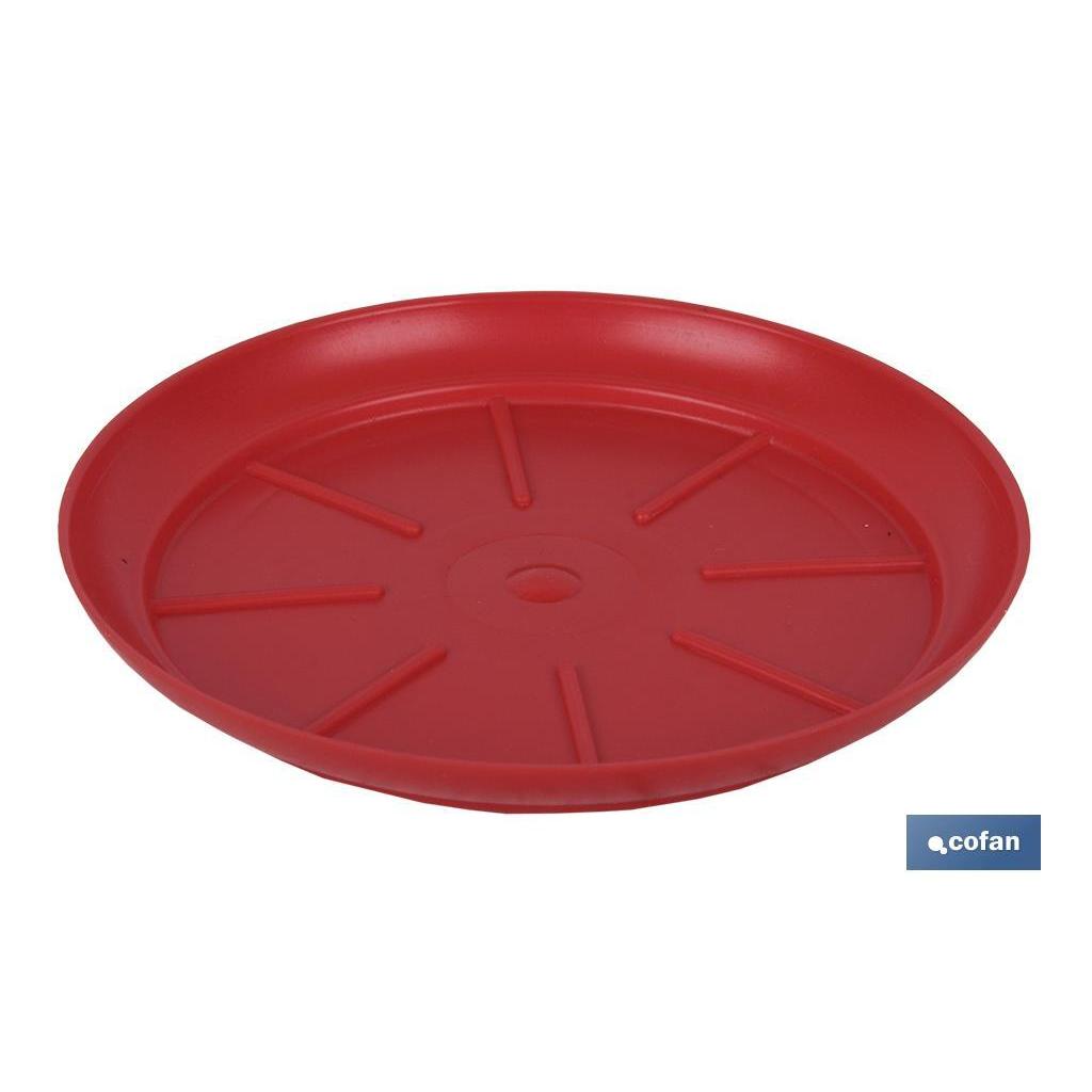 Cofan Plato Maceta Altea Rojo - Resistente