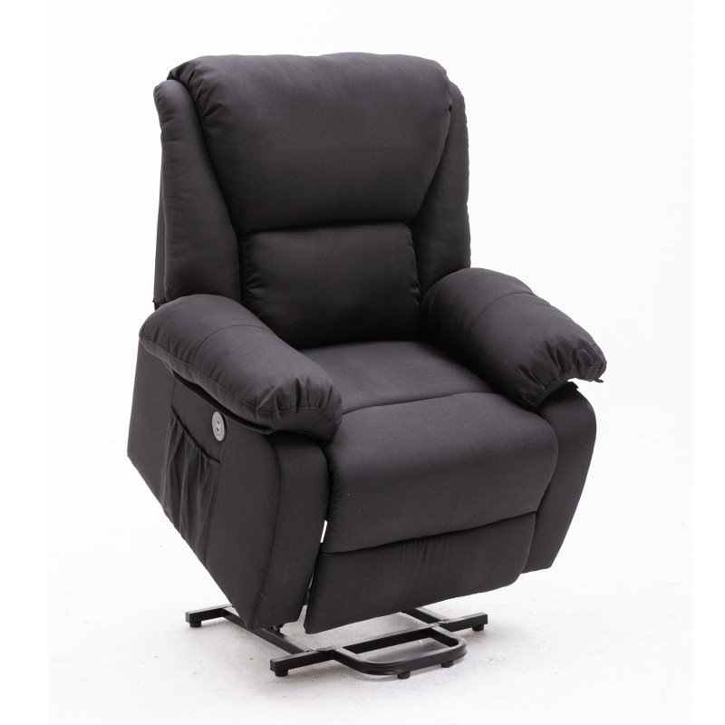 Eco-De Sillón de Masaje Relax Elevador Levantapersonas Stelvio, Reclinación Eléctrica 160º, Función Calor, Programas Auto, Vibro Ondulación, 2 Puertos USB de Recarga, A++, ECO-8520UP  Eco-De
