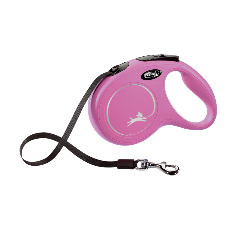 Flexi Correa Extensible De Cinta New Classic Rosa S  (5 M)
