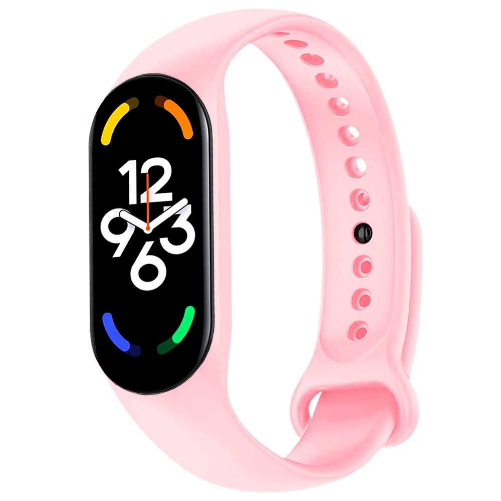 Ociodual Pulsera de Recambio Silicona Suave Flexible Compatible con Xiao Mi Band 7 6 5 Amazfit Band 5 Rosa Correa Repuesto Transpirable Goma