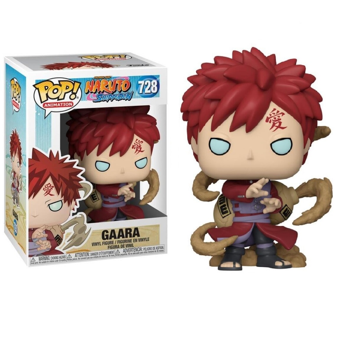 FUNKO POP! NARUTO SHIPPUDEN - GAARA, 46627, Nº728, TIENDA CON LICENCIA OFICIAL, ENVÍO 24-48 HORAS PENÍNSULA, FIGURA CABEZONA DE VINILO 100% ORIGINAL