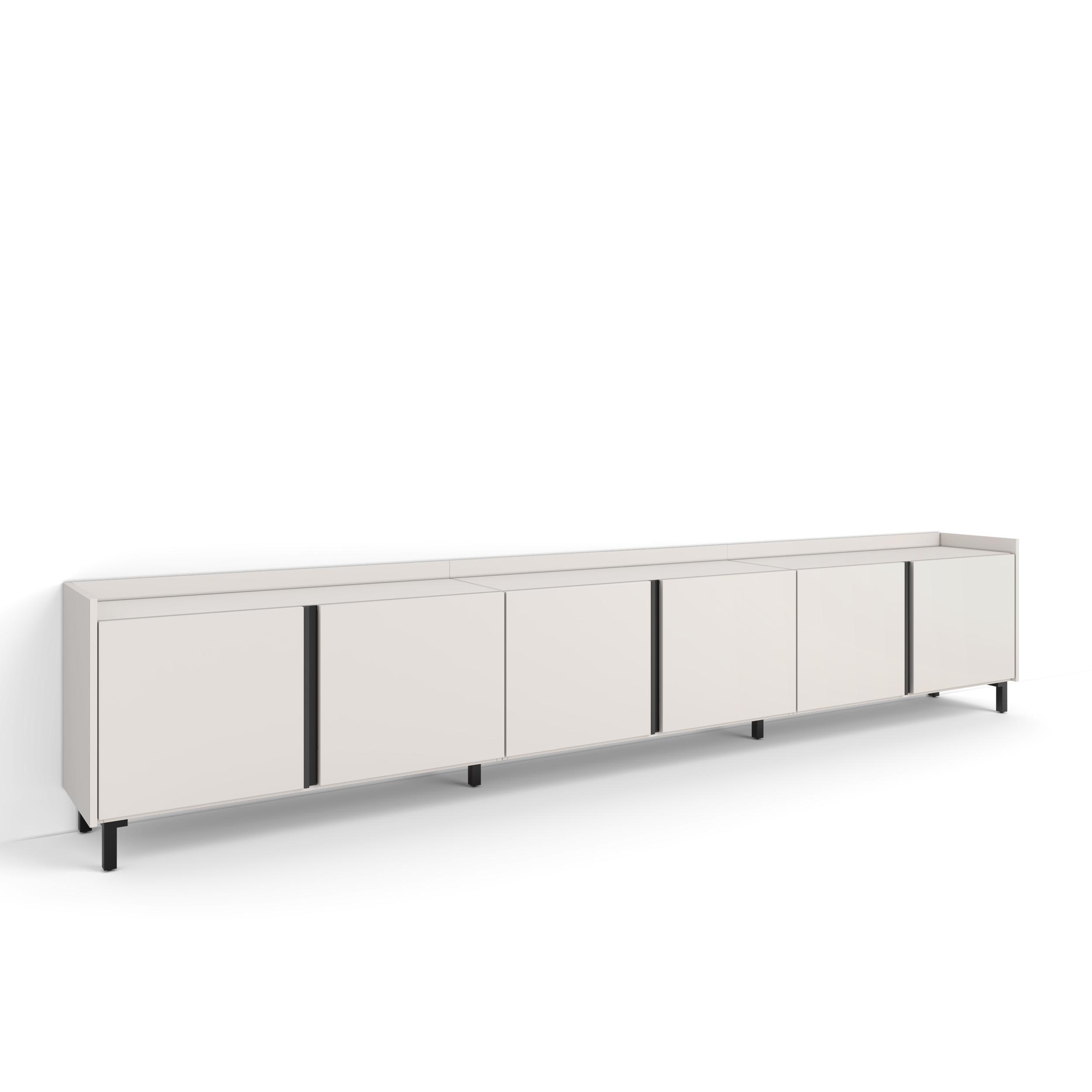 Mueble TV, Televisión, 309x35x61cm, Para TV hasta 80", Diseño industrial