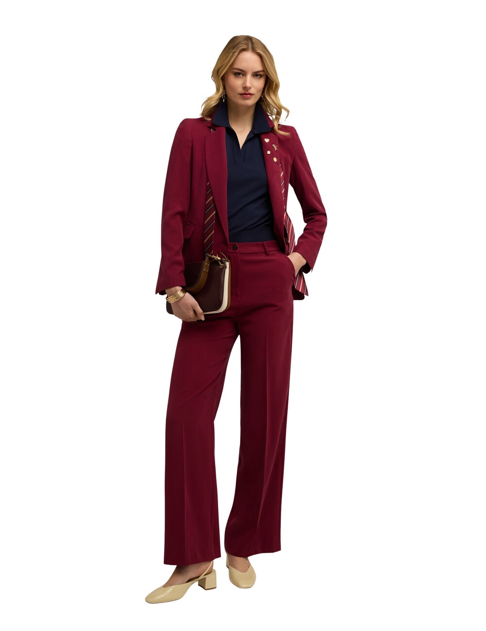Motivi - Pantalones palazzo fluidos de mezcla de viscosa