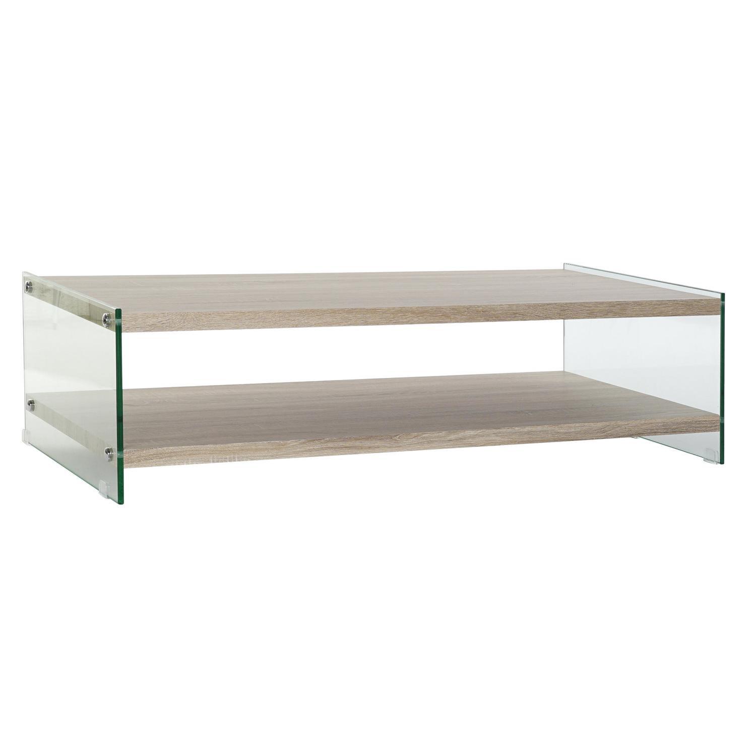 Mesa Centro Cristal Mdf 130X65X35,5 Templado - Fijalo - El mejor complemento para tu hogar.