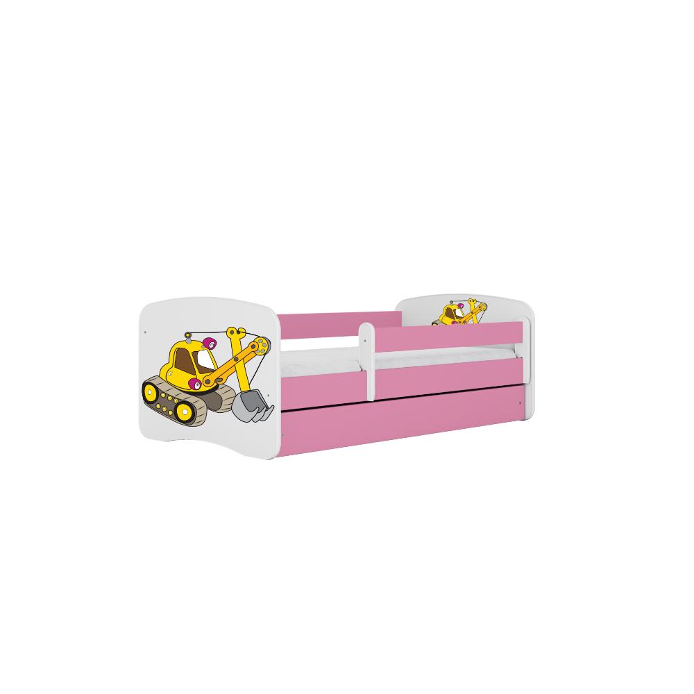 Cama 160 x 80 cm Kocot Kids com gaveta BabyDreams Digger Pink