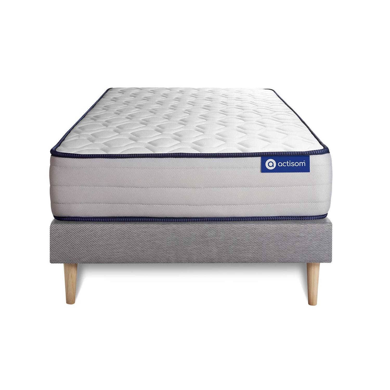 Pack colchón Actimemo form 90x190cm + Somier, espuma viscoelástica, 5 zonas de confort