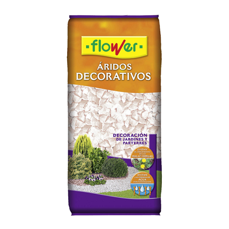 FLOWER STYLE Marmolina Rosa 15/25 para Decorar Macetas, Parterres, Jardines, etc - 20 L