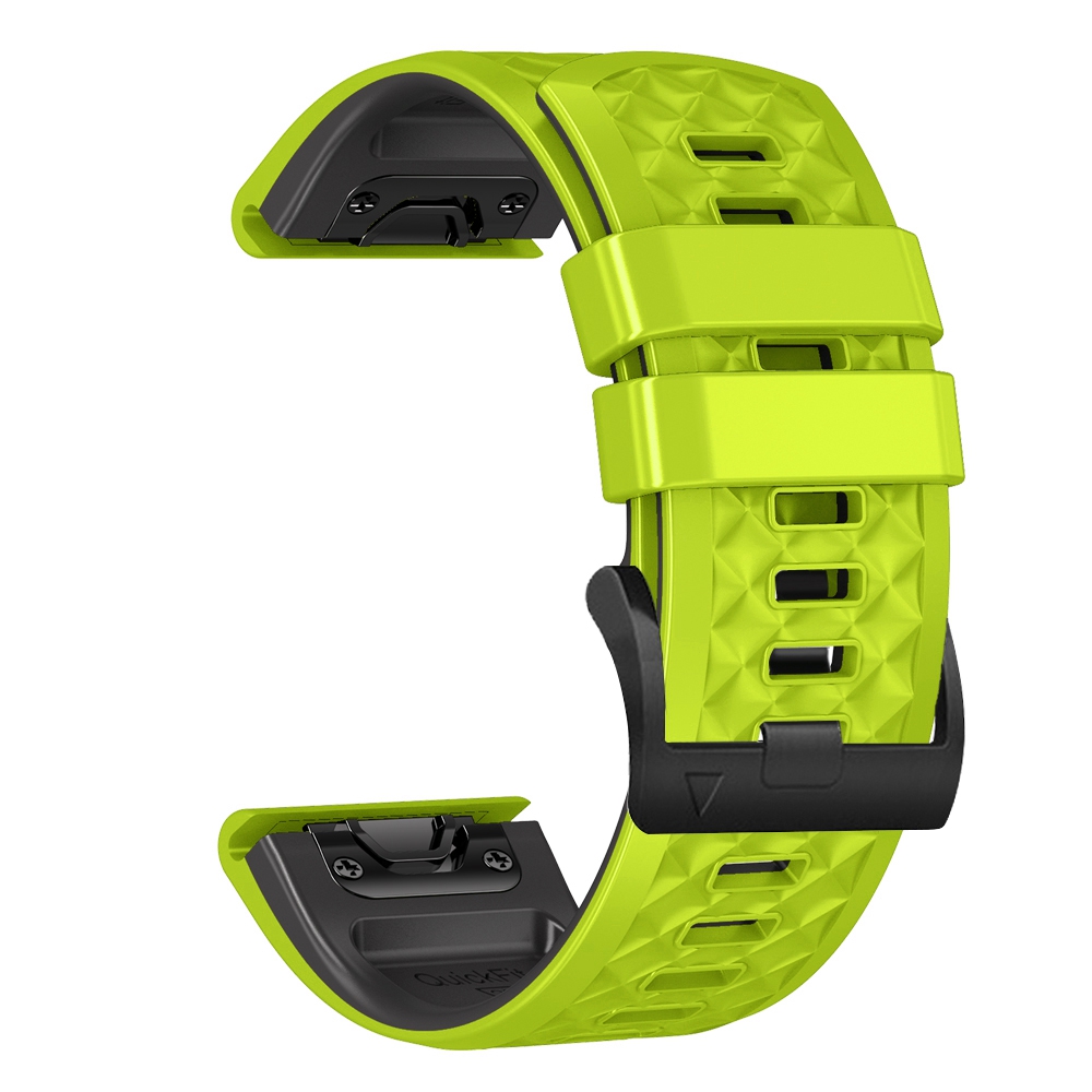 Correa de Silicona para Garmin Fenix 8 - 51mm / Fenix 7X Pro / Fenix 6X Pro / Enduro 3 / Epix 2 Pro 51mm, Banda Piramid Conectores Quickfit 26mm