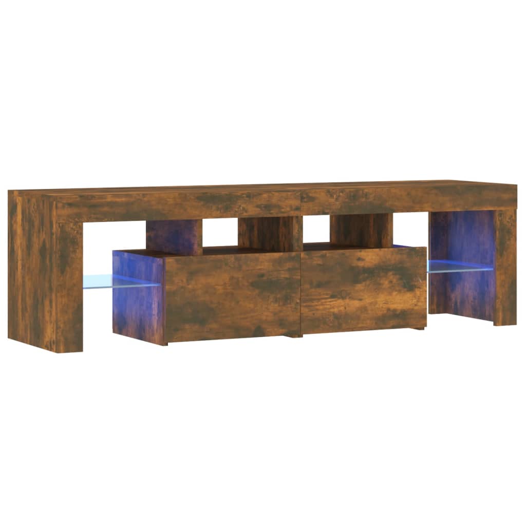 vidaXL Mueble de TV con luces LED 140x36,5x40 cm, Mueble de Salon, Mueble TV, Mueble TV salon, Mesa de TV, Mueble tele
