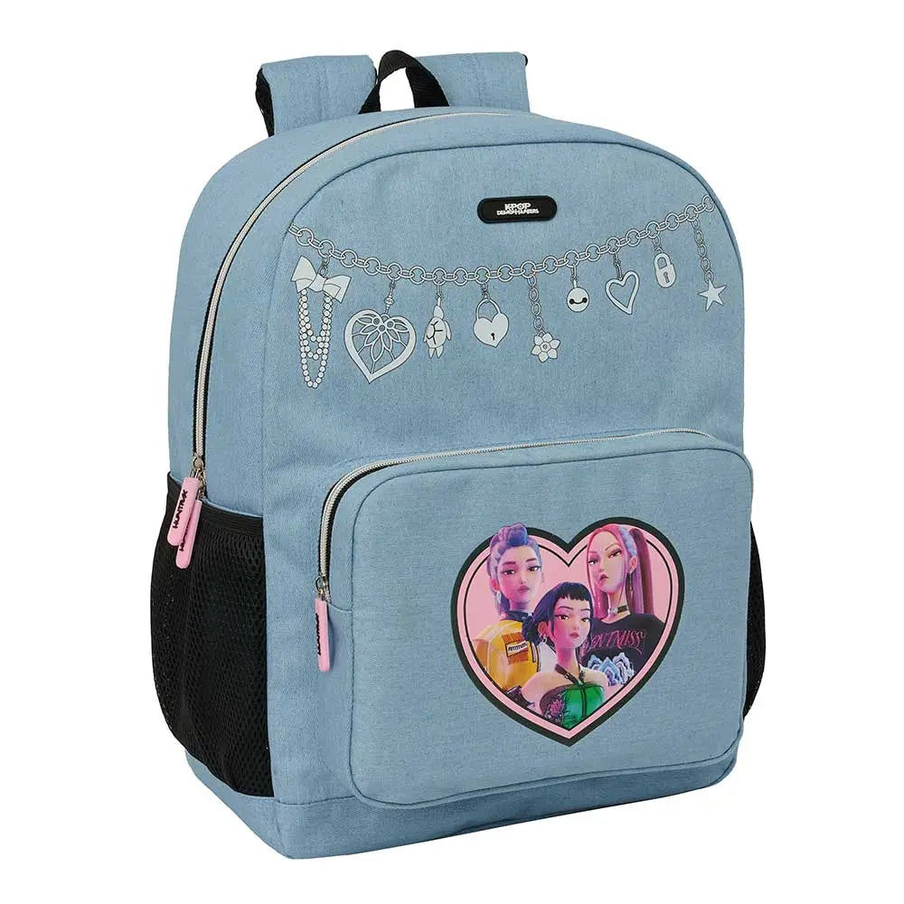 Mochila adaptable a carro K-POP Demon Hunters - Huntrix azul 32x14x43cm - K-POP DEMON HUNTERS