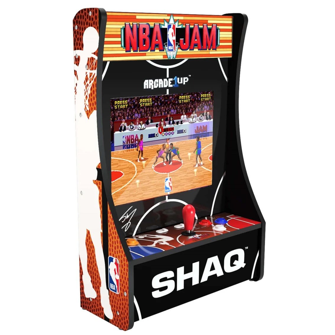 Arcade1up - Consola retro Partycade NBA Jam con pantalla LCD de 17 pulgadas, controles arcade auténticos y marquesina iluminada | Modelo NBS-A-23160