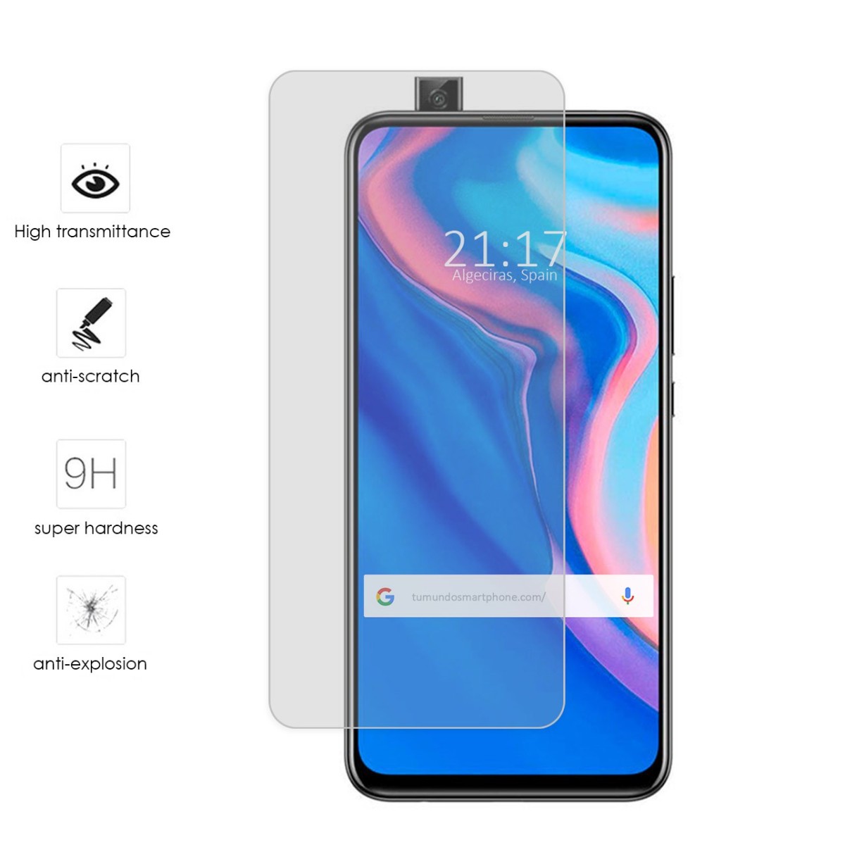 Tumundosmartphone Protector Cristal Templado para Huawei P Smart Z Vidrio