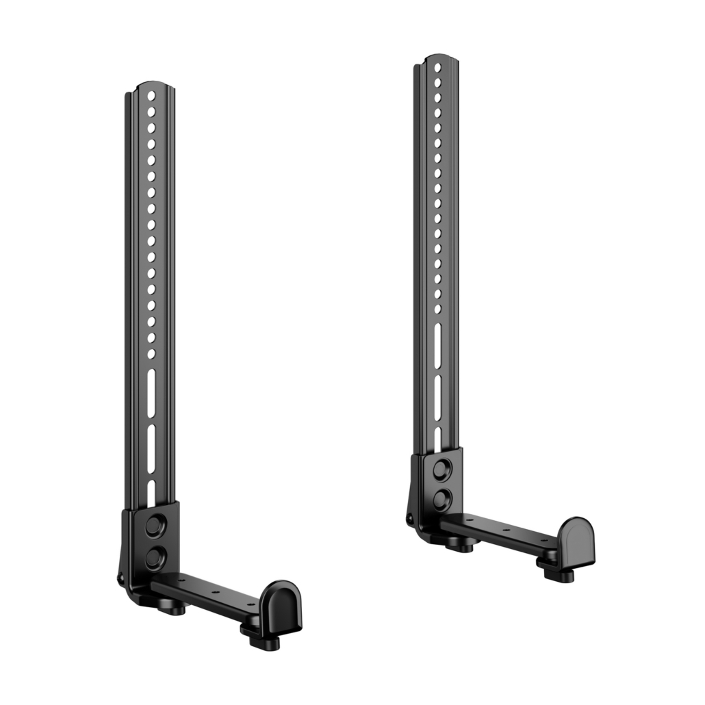 CABLEPELADO Soporte Universal para Barra de Sonido de Montaje en Acero, Compatible con VESA o Soporte Adicional de TV, Soporta hasta 15 KG, Negro Mate