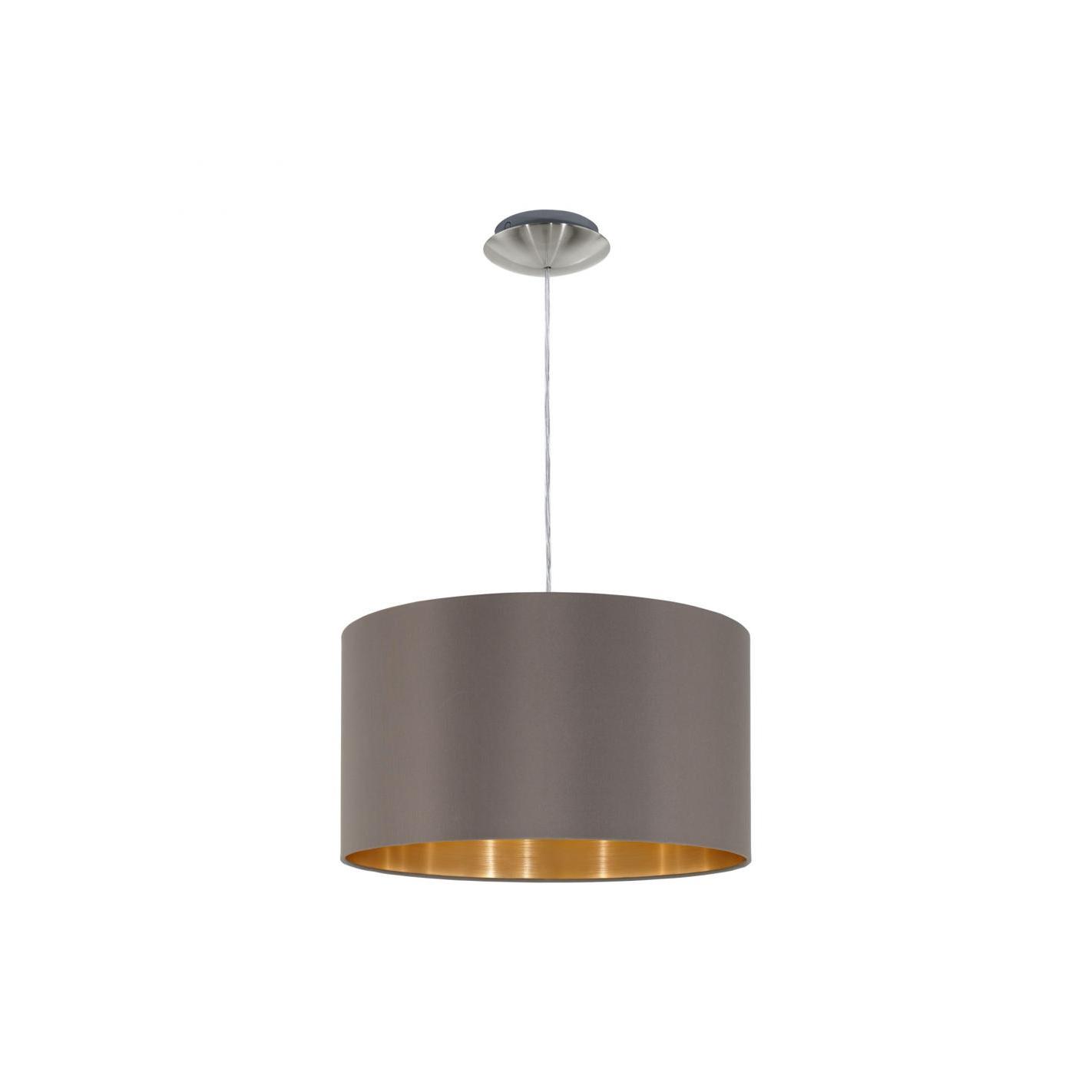 Eglo Lámpara colgante textil cappuccino oro - Maserlo