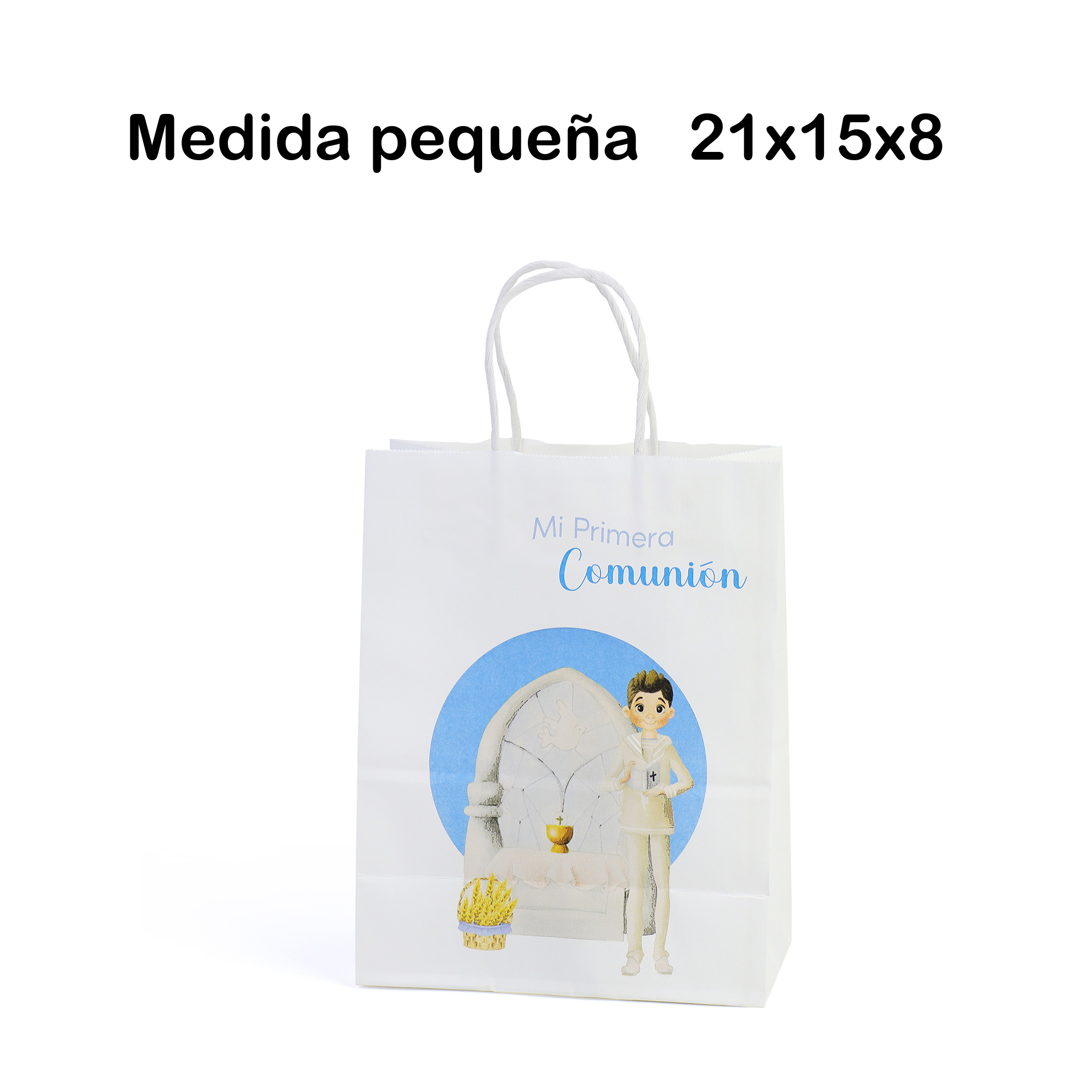 Pack de 12 a 42 unidades de bolsas comunión, bolsas de papel para comunión niño o niña, detalles invitados comunión niños, recuerdos primera comunión, artículos decorativos para celebraciones y fiestas, Regalantes.com