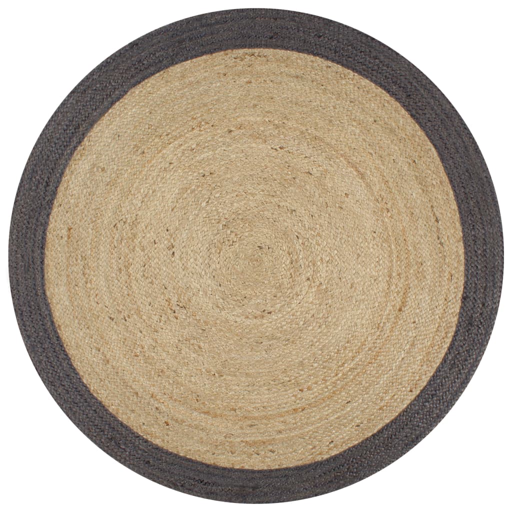 Vidaxl Alfombra de Yute Hecha a Mano 150 Cm Gris Oscuro - Verde Oliva