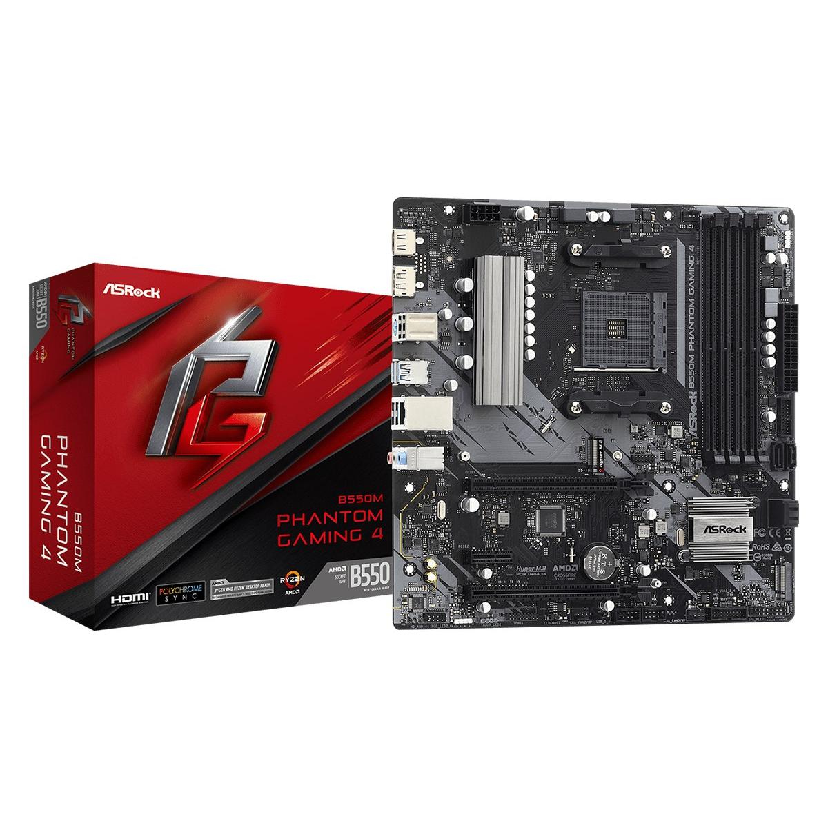Placa base Asrock B550M PHANTOM GAMING 4