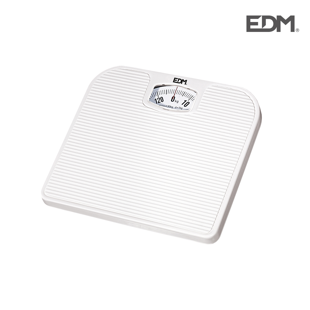 Edm Báscula de Baño Mecánica 130kg | Superficie Antideslizante | Diseño Resistente