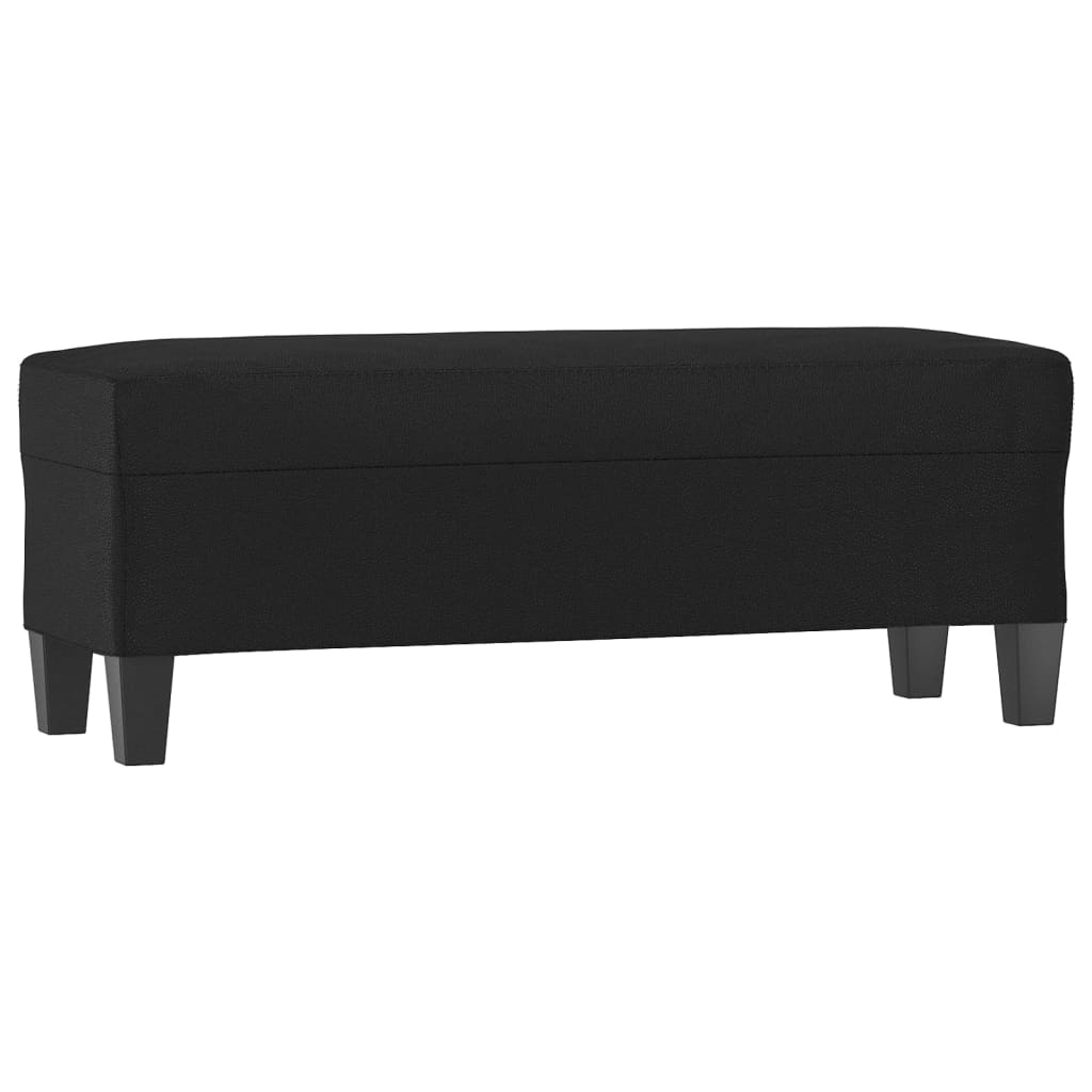 vidaXL Banco de cuero sintético 100x35x41 cm en color Gris/Negro