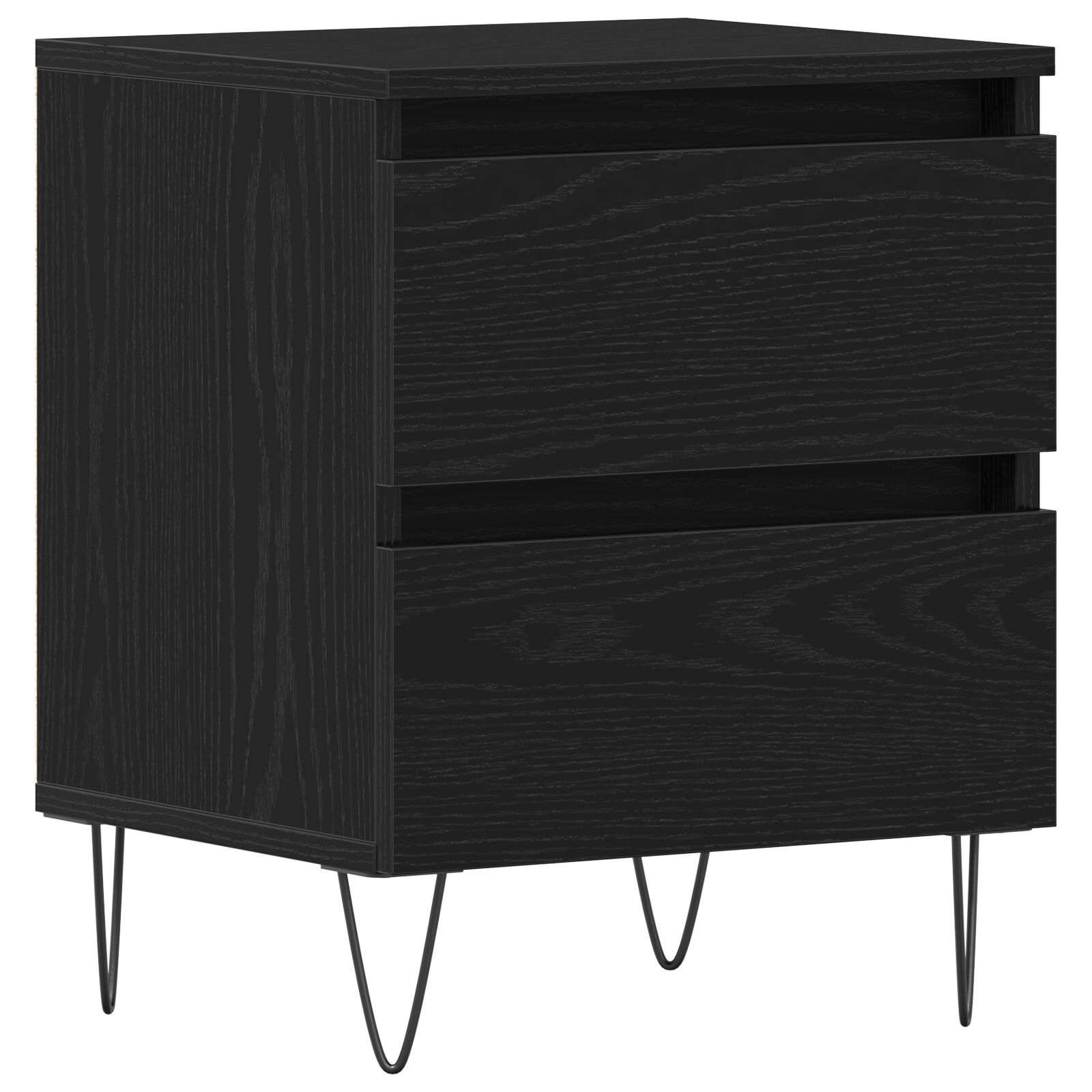 Cabinet de Noche vidaXL Negro Roble 40x35x50 cm Madera Ingenierizada