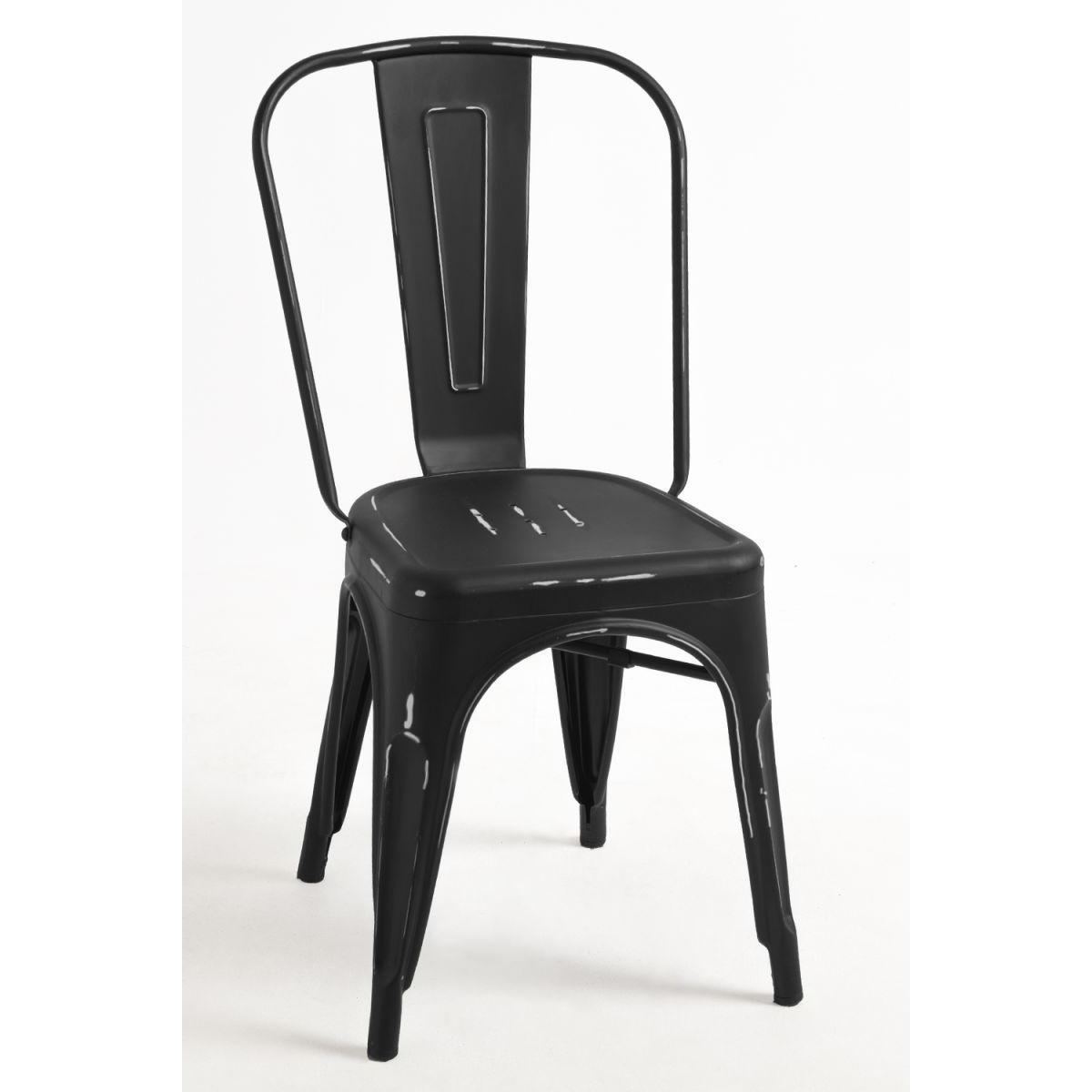 Regalos Miguel - Packs Sillas Comedor - Pack 2 Sillas Torix Vintage - Negro vintage