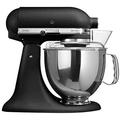 KitchenAid 5KSM175PSEBK, 300 W stainless steel stand mixer, black finish for versatile kitchen tasks, perfect for kneading and blending, a must-have food mixer for creative cooking.
