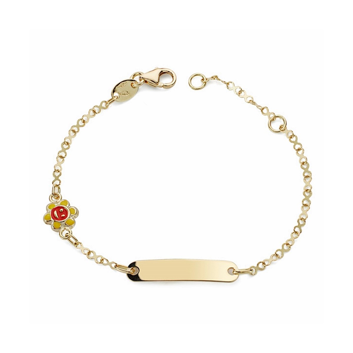 Esclava oro 18k bebé sol esmaltado 14.5cm.