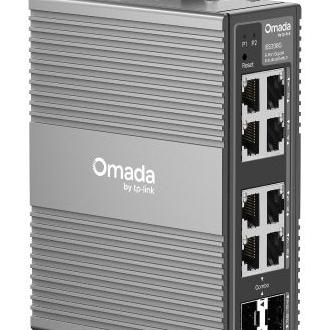 TP-Link - Switch gestionado IES206GPP de 8 puertos Gigabit con 6 puertos PoE+ y 2 PoE++, capacidad de conmutación 12 Gbit/s, compatible IEEE 802.1D/802.1Q/802.3at, ideal para oficinas y entornos empresariales