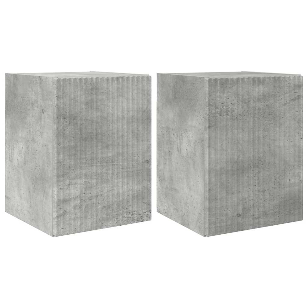 vidaXL Mueble de TV Montado en la Pared 2 uds. Madera de ingeniería Multicolor
