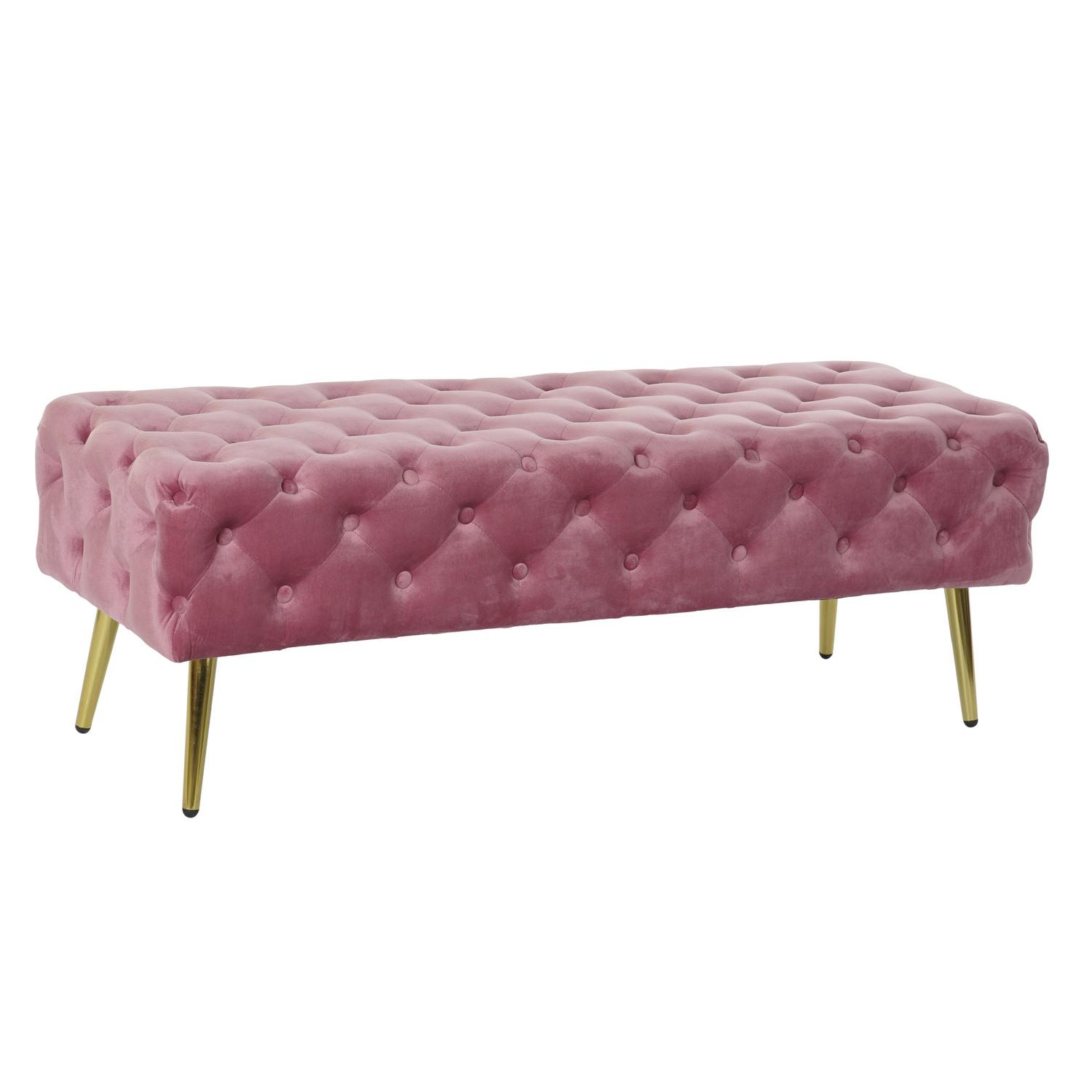 Descalzadora Poliester Metal 120X45X40 Terciopelo - Fijalo - El mejor complemento para tu hogar.