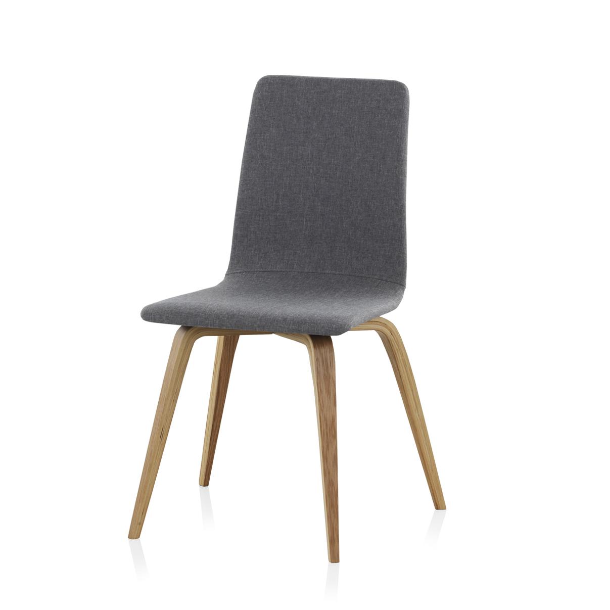 Pack De Cuatro Sillas De Madera Tapizadas En Gris El mejor complemento para tu hogar. Fijalo