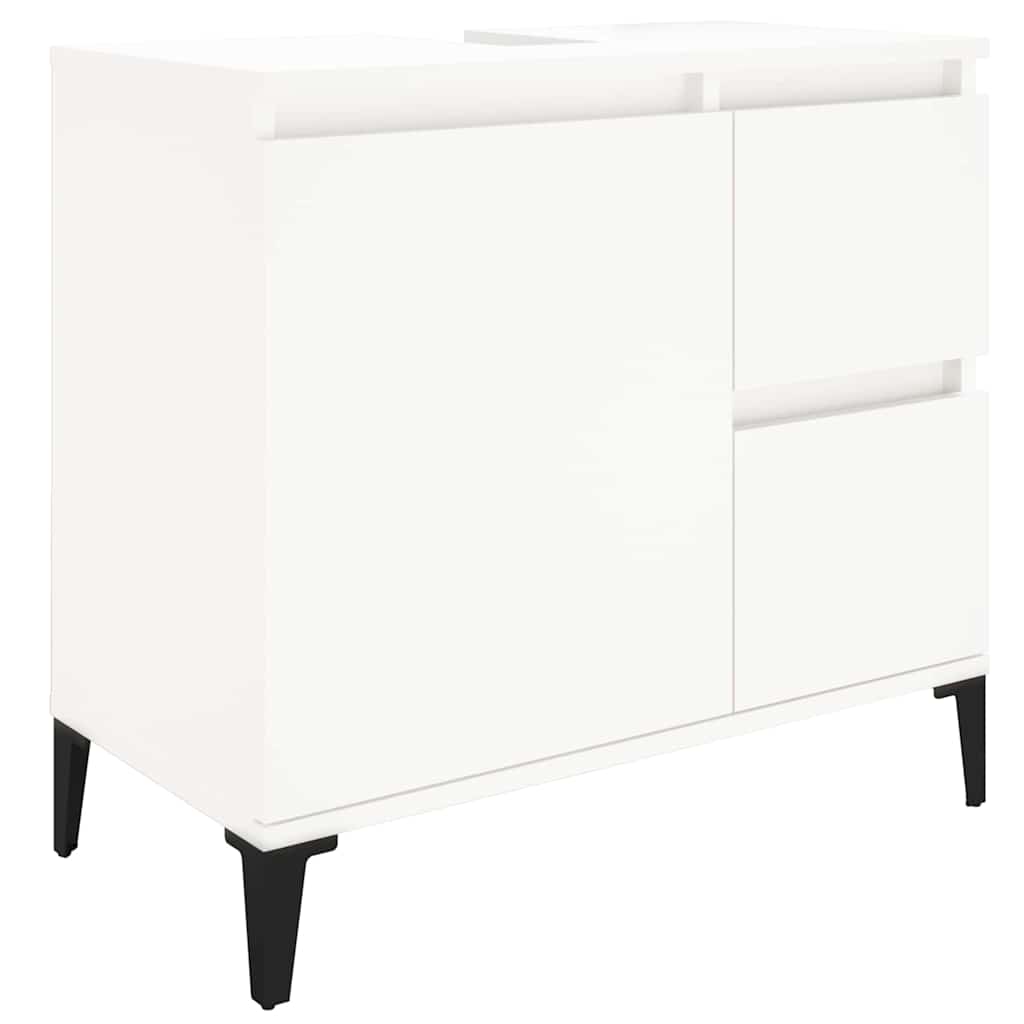 vidaXL Armario de baño madera contrachapada blanco 65x33x60 cm