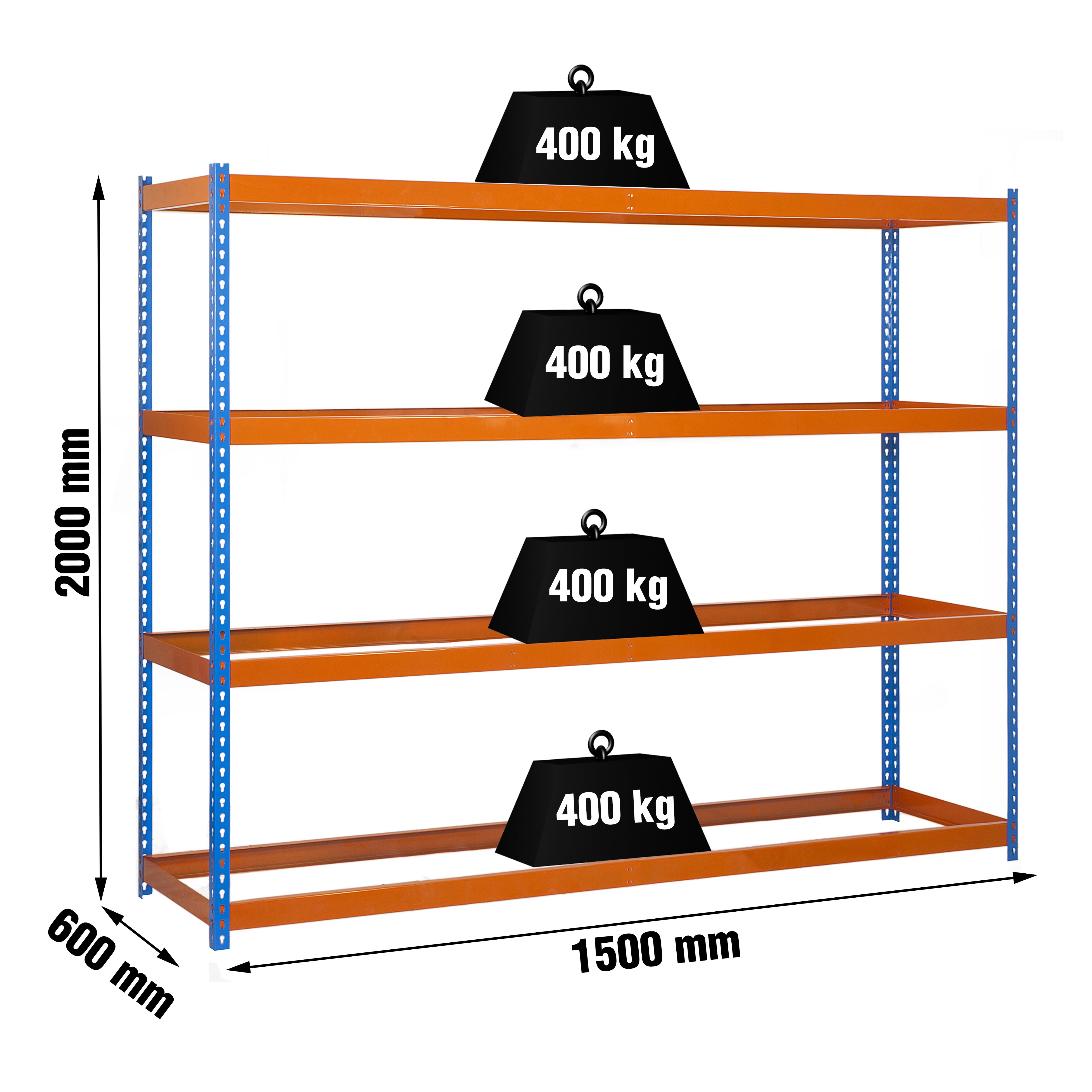 Estantería SIMONRACK Ecoforte 1506-4 azul/naranja