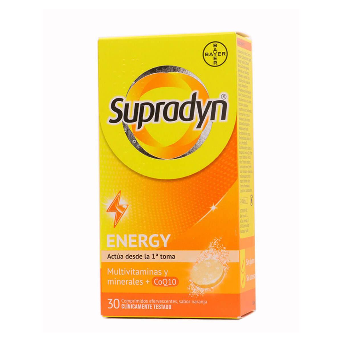 Supradyn energy sabor naranja 30 comprimidos efervescentes