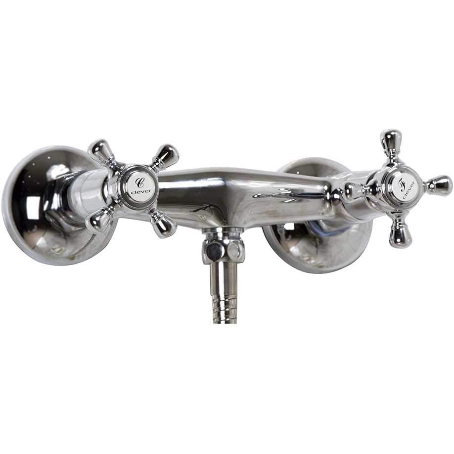 Clever 94477 Grifo de Ducha Bimando With2 Antigona, Elegance, Cromado