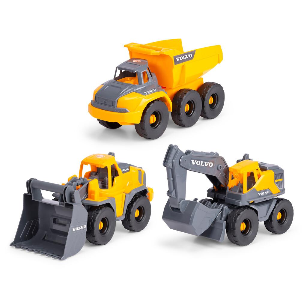 Set 3 Vehículos Construcción Volvo 26 cm. Vehículos para jugar Simba