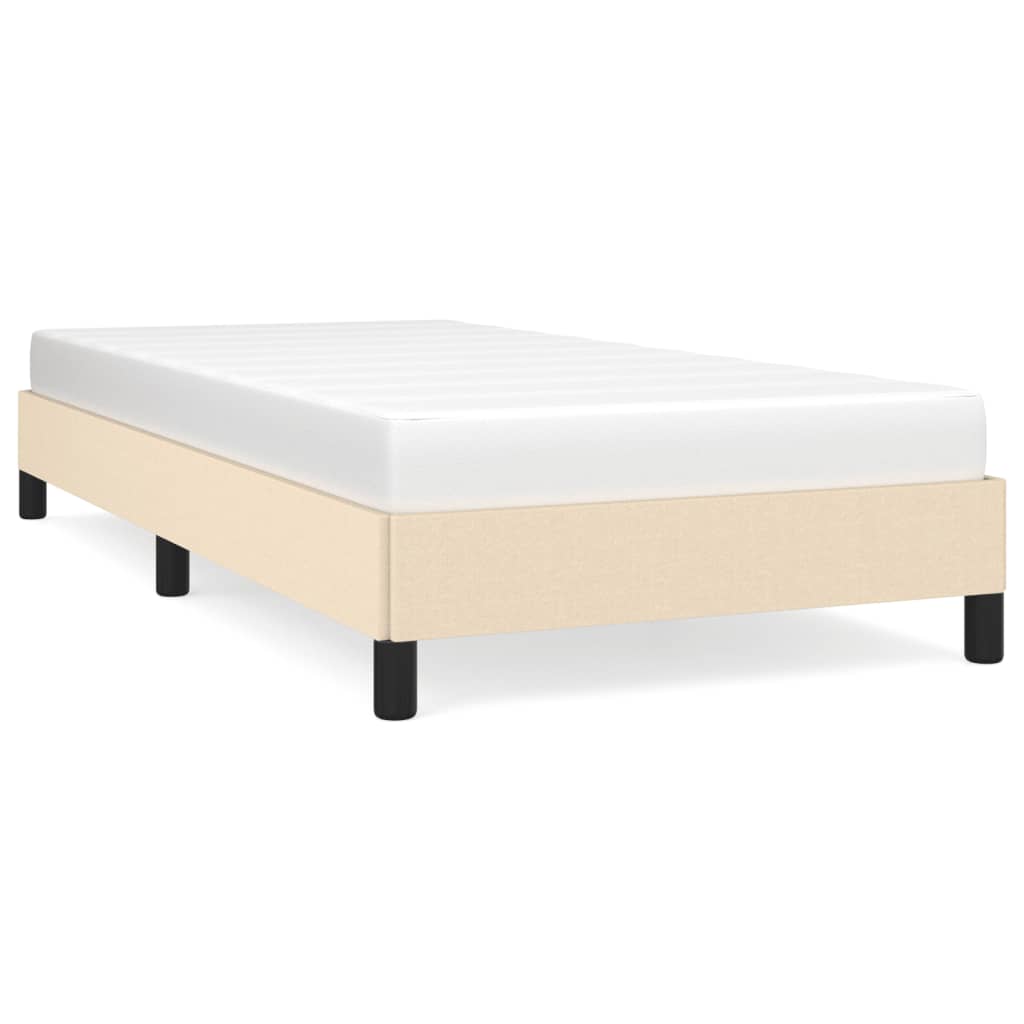 vidaXL Estructura de cama sin colchón tela crema 80x200 cm