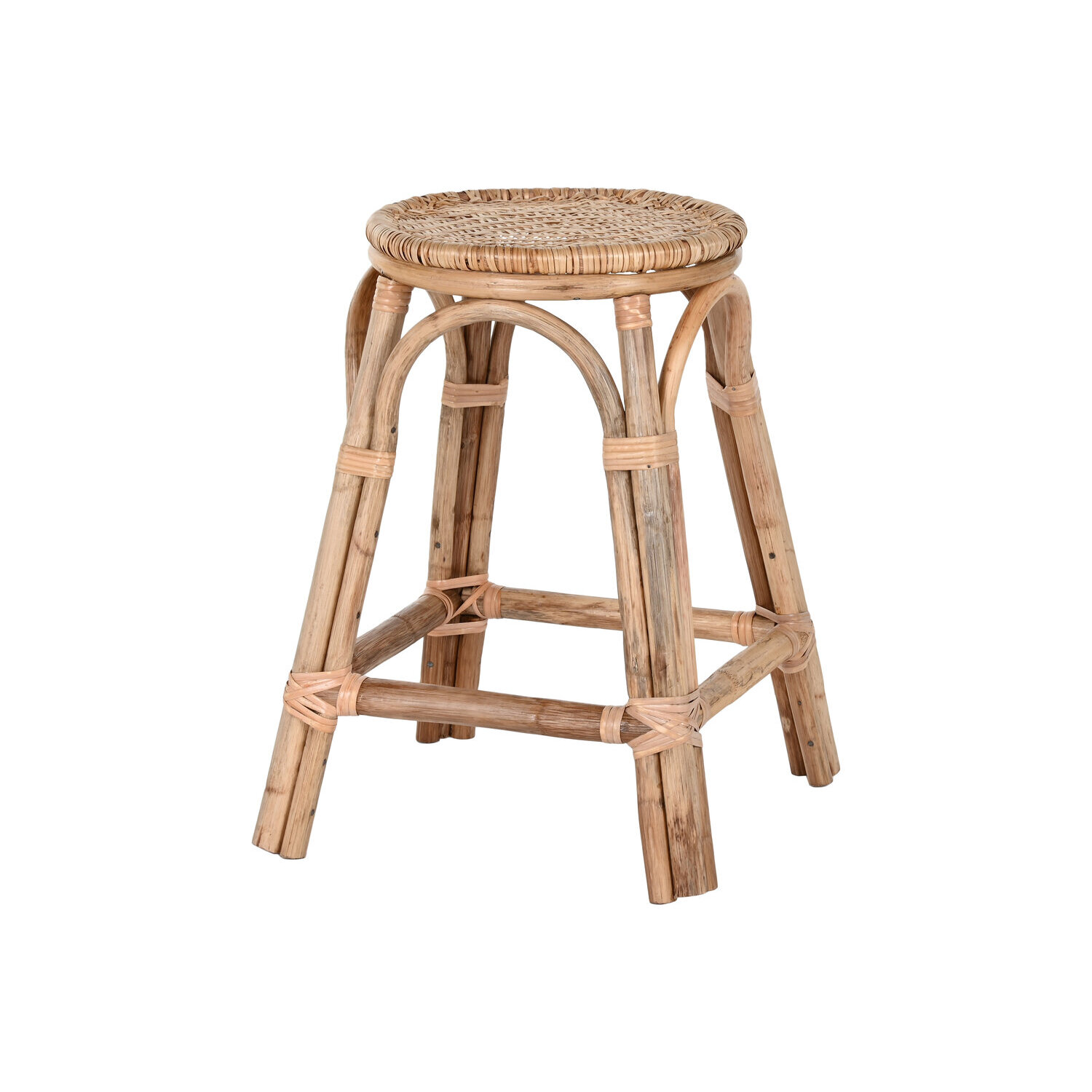 Taburete mimbre ratan 37x37x49,5 natural El mejor complemento para tu hogar.