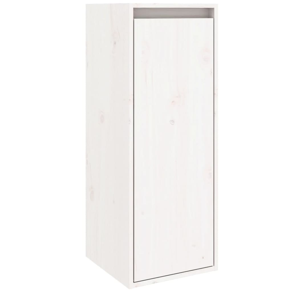 vidaXL Armario de pared de madera maciza de pino 30x30x80 cm Natural, Blanco, Gris Mueble Almacenaje Estantería para Oficina, Estudio, Dormitorio Estantería/Librería/ mueble de Almacenamiento