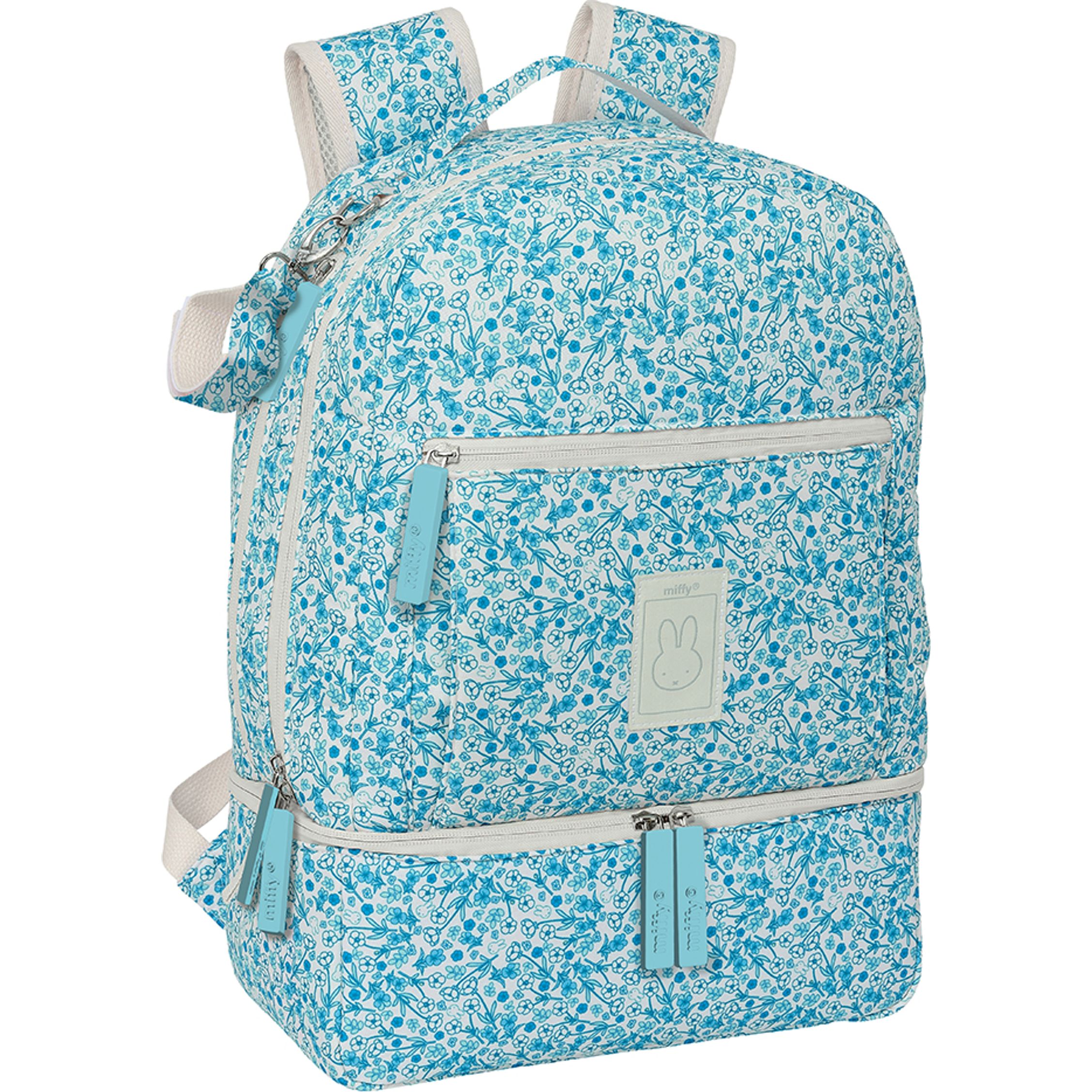 SAFTA  MOCHILA ACCESORIOS BEBE REC. Y REP. MIFFY MUM "GARDEN" - Mochila Escolar Licencia Oficial - Diseño Ergonómico - Amplio Espacio de Almacenamiento - Bolsillos Multifuncionales