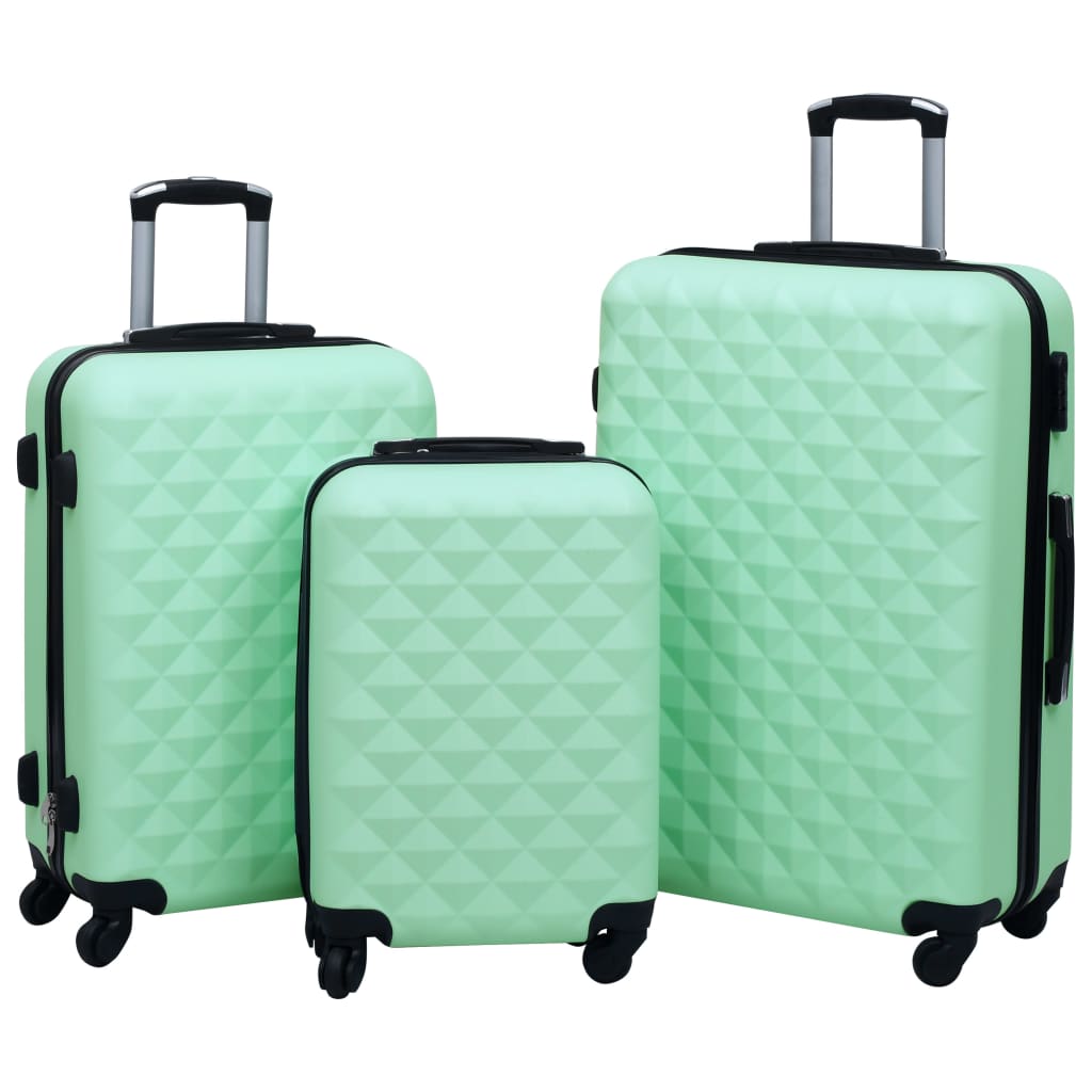 vidaXL Juego de Maletas Rígidas 3 Piezas ABS Rosa Trolley Equipaje de Viaje Color Rosa,  Dorado,  Marrón y mas