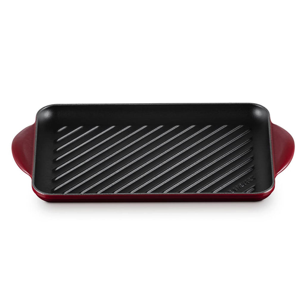 Parrilla de Hierro Fundido con Revestimiento Vitrificado de Le Creuset - 32 cm x 21,8 cm, Ideal para Carnes a la Plancha, Apta para Horno, Inducción y Barbacoa