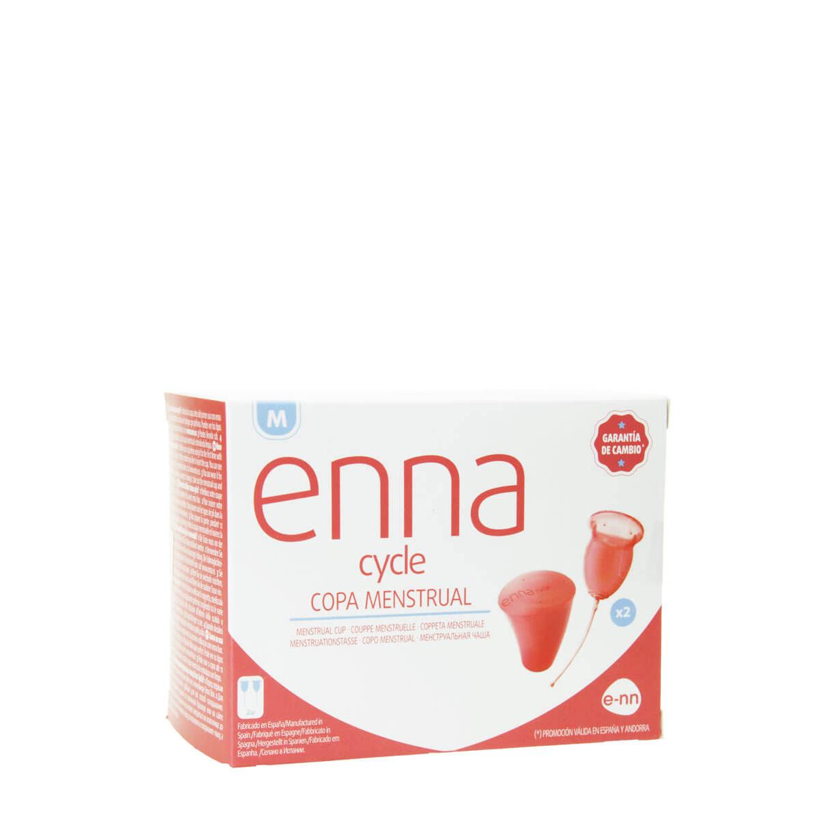 Enna cycle copa menstrual 2 unidades talla m + esterilizador