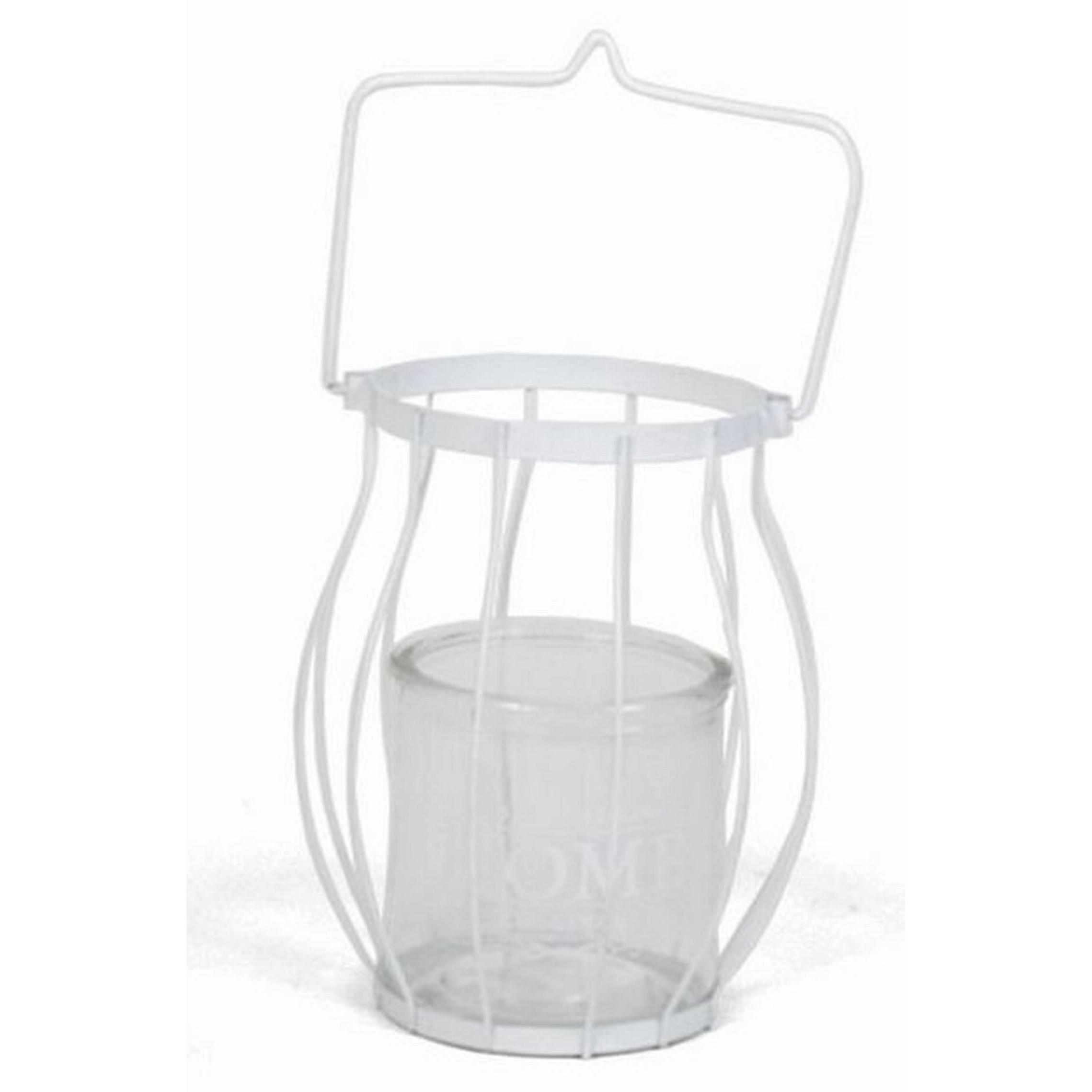 Gerimport - Cesta de Metal para Portavelas de 15 X 14 X 18 Cm - Decoración de Interiores