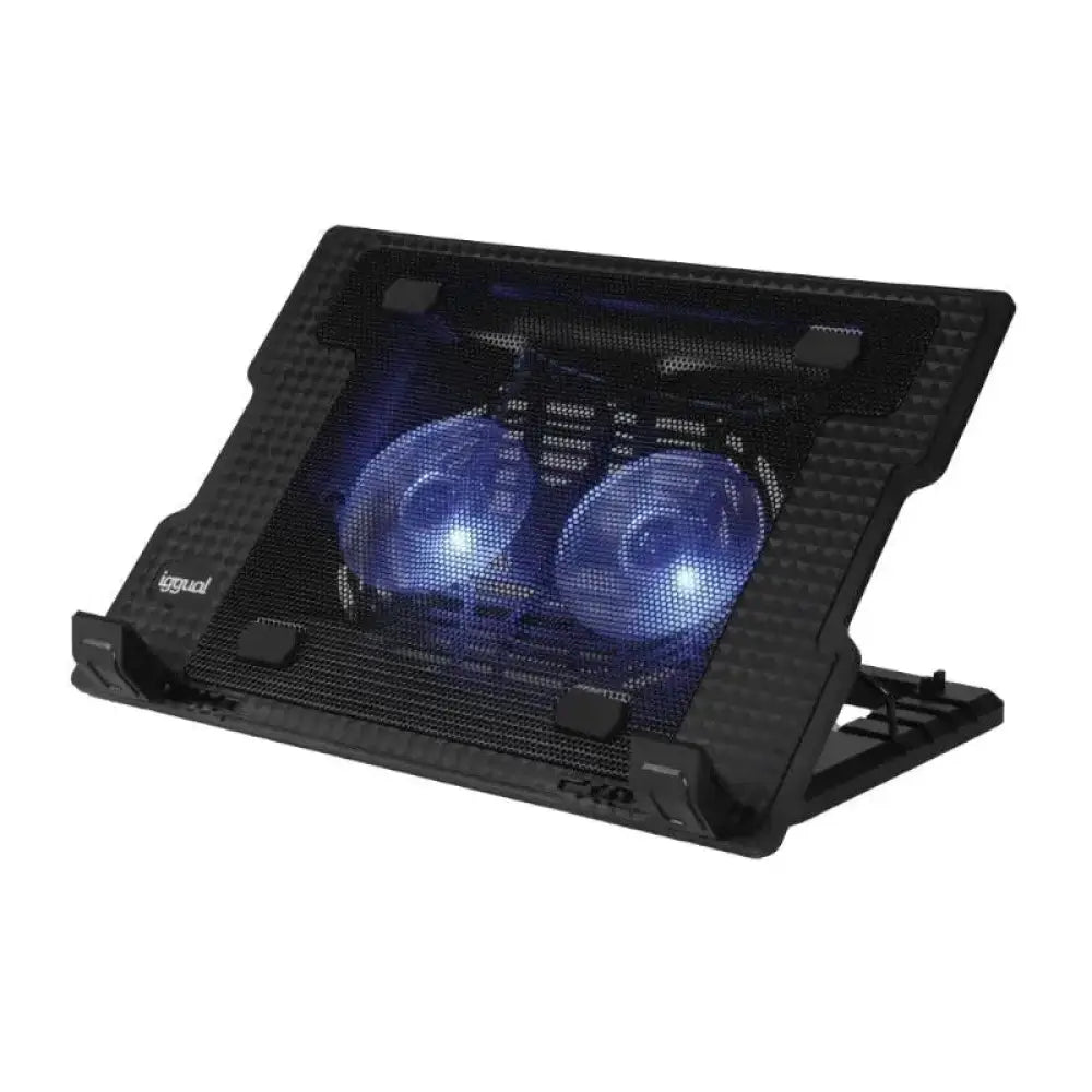 Soporte para portátil IGGUAL RP2V17A doble ventilador 2 USB 4 alturas hasta 17"