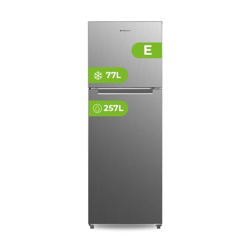 Frigorífico de 2 puertas No frost Aspes AF17601ENFX Alto 170cm x 60, 5cm Clase E Inox  | 334 L