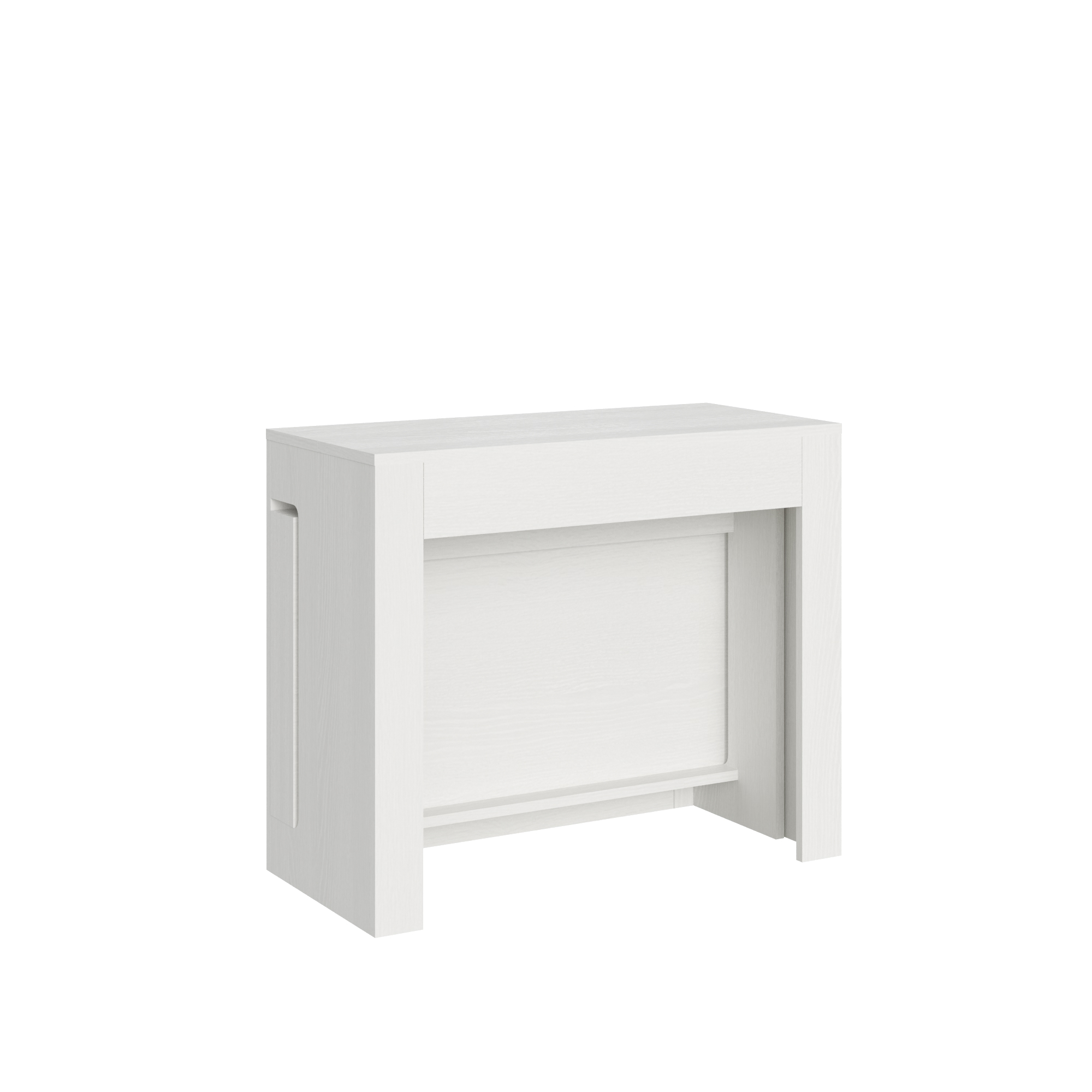 Consola extensible 90x42/302 cm Evolve Blanco Ceniza - Itamoby